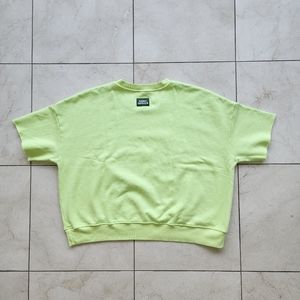 Daily Drills Cropped Sleeve Crew, Citron